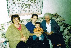 Becky, Amanda, Spencer Clabaugh; Julia (Judy) Kish Dorrough - June 6 2004